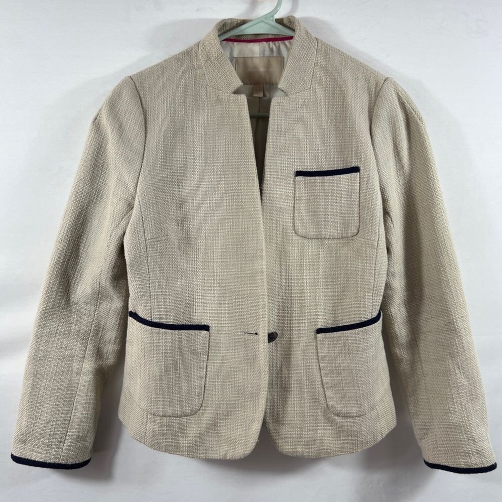 Womens Banana Republic Tweed Classic Preppy Blazer 0486